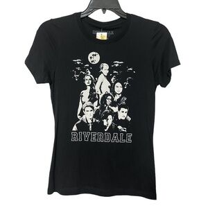 Riverdale Graphic T-Shirt Black Short Sleeve Cotton Womens Size Small